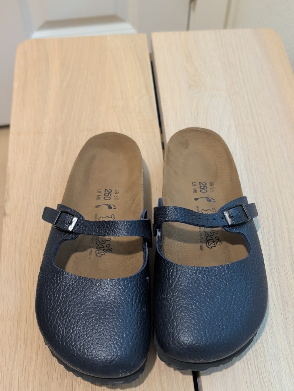 Mary Jane Clog in Navy Blue Birkis